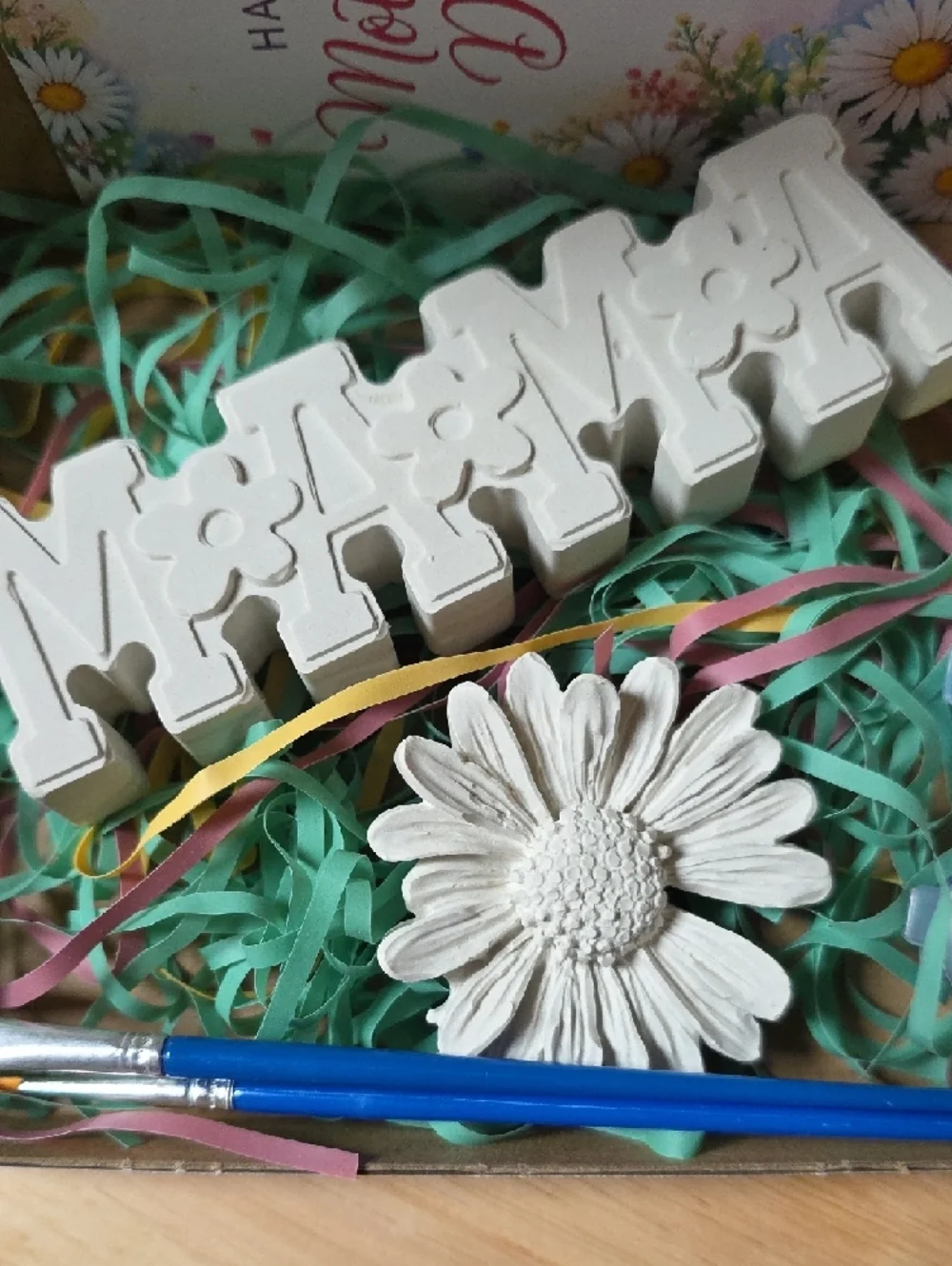 DIY Paint It Yourself Mother's Day Craft Paint Kit with Daisy Accent